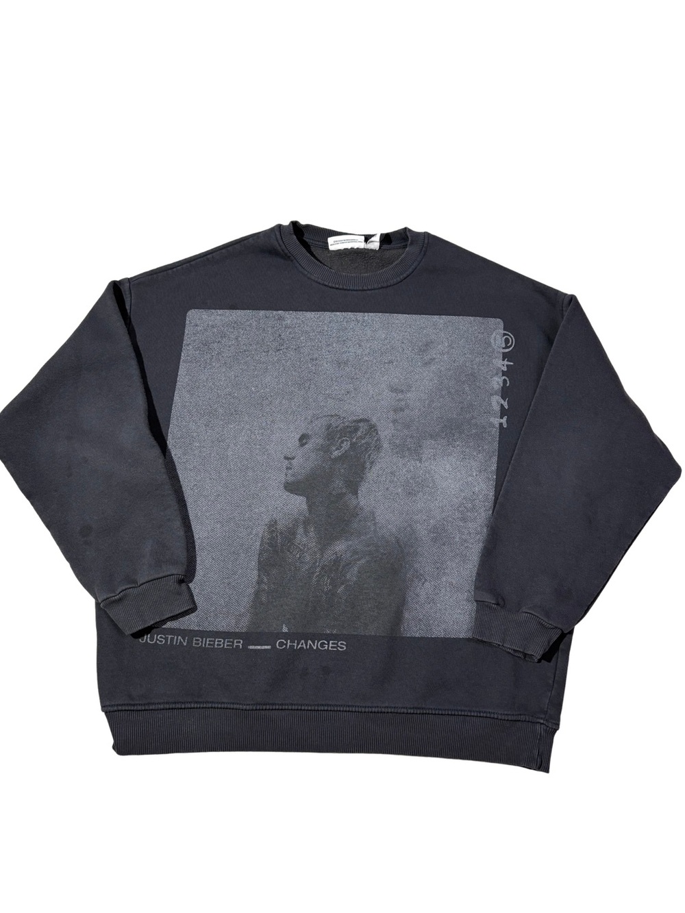 Justin Bieber Changes Graphic Print Crewneck Pullover Sweatshirt Men’s S Black